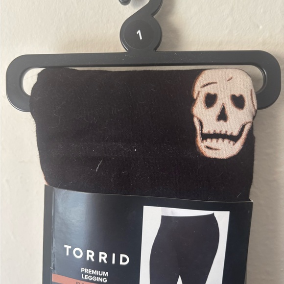 Torrid Black Leggings with Skull Design - Picture 2 of 3